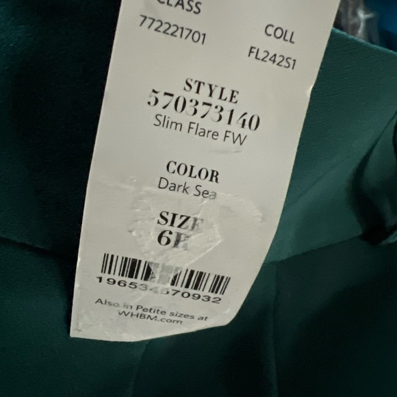 White House Black Market Slim Flare Leg Pants Size 6R - Picture 8 of 8